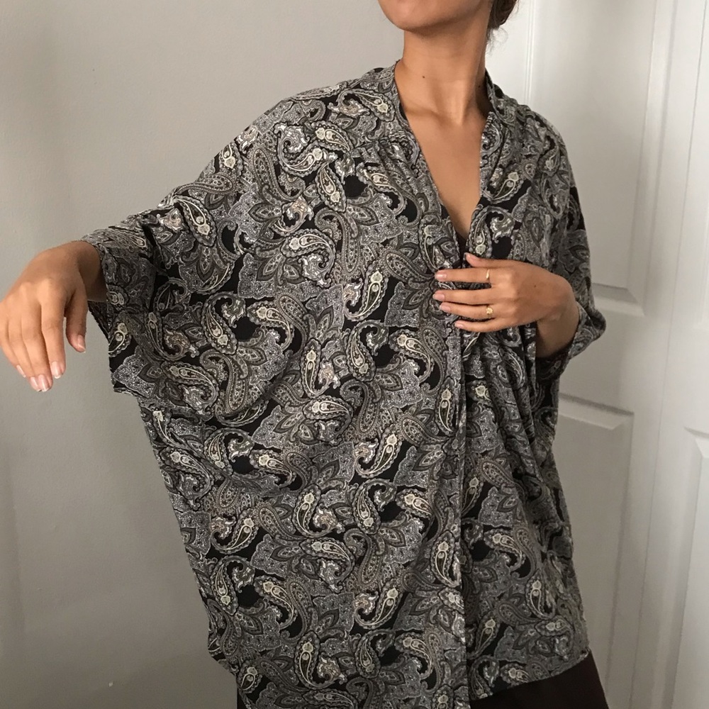 CASLON PRINTED KIMONO PAISLEY | XS-S